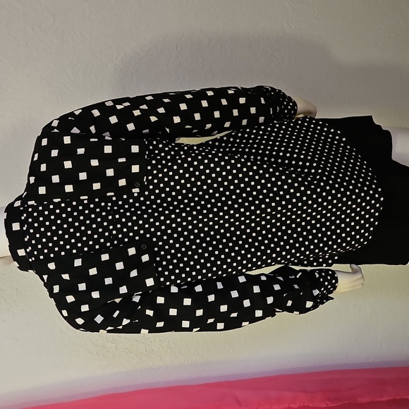 ROCKY MOUNTAIN CLOTHING 1980s Black and White Check Button Down Shirt - Picture 7 of 12